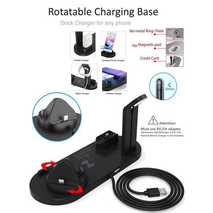 5-in-1 Wireless Charger Stand for iPhone, Apple Watch