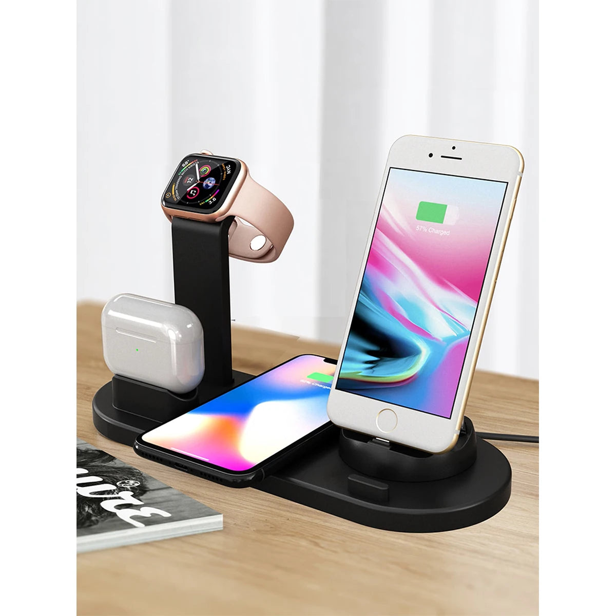 5-in-1 Wireless Charger Stand for iPhone, Apple Watch