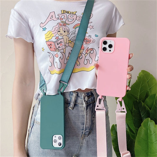 Crossbody Necklace Strap Case for iPhone